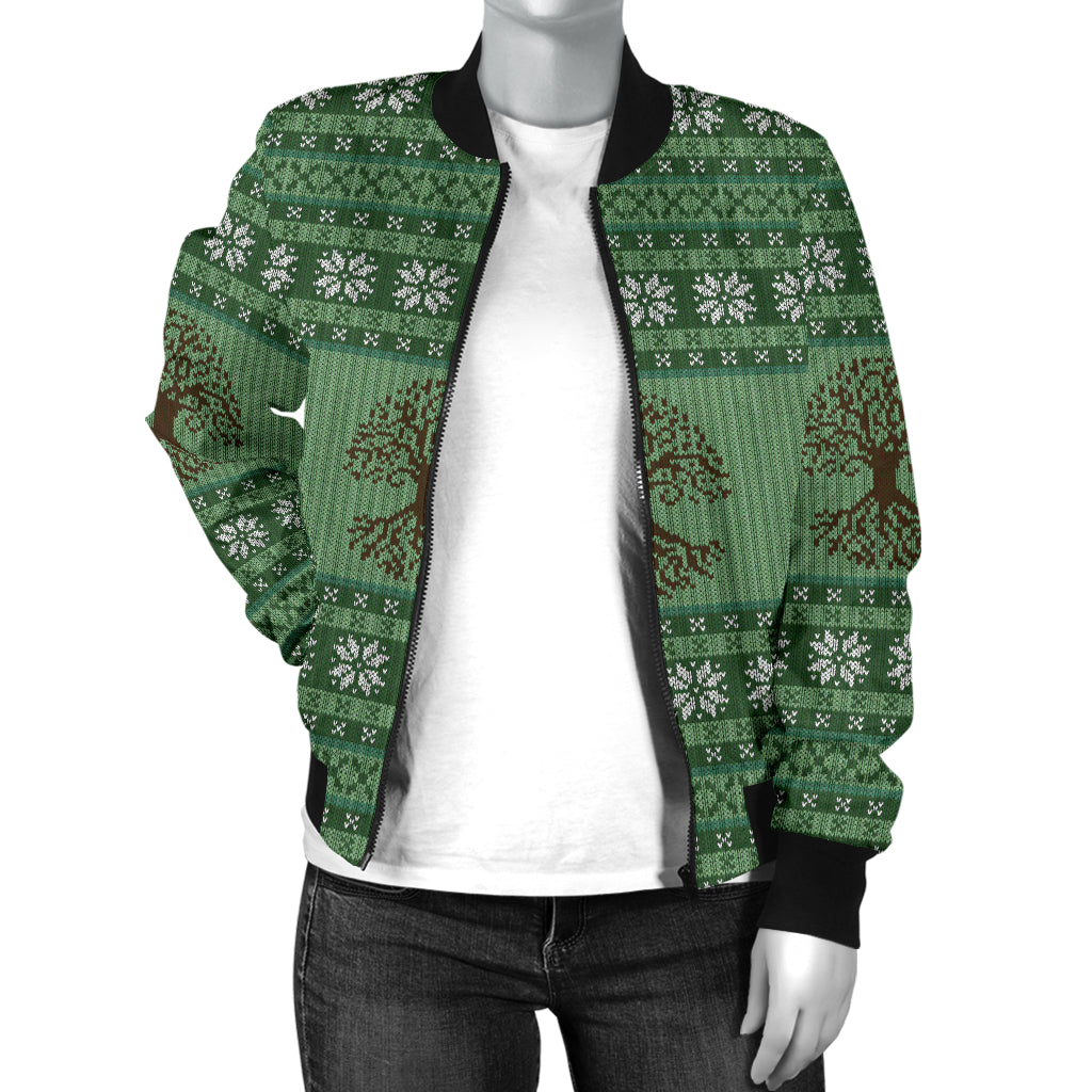 Celtic Pattern Print Design 09 Women's Bomber Jacket
