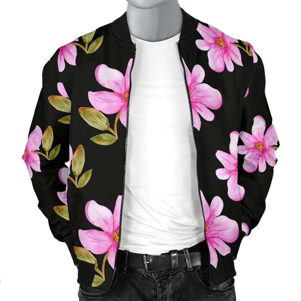Magnolia Pattern Print Design MAG06 Men Bomber Jacket