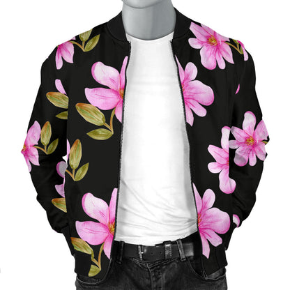 Magnolia Pattern Print Design MAG06 Men Bomber Jacket