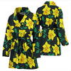 Daffodils Pattern Print Design DF03 Women Bathrobe