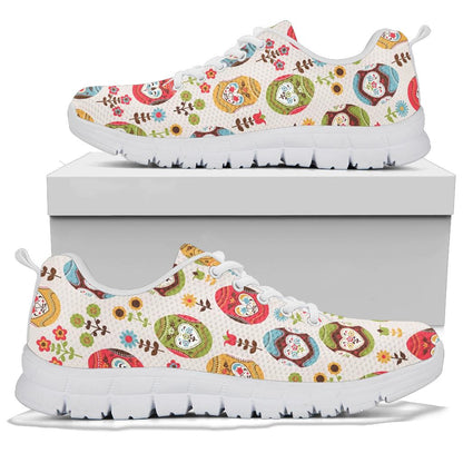 Easter Eggs Pattern Print Design RB011 Sneakers White Bottom Shoes