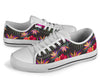 Hibiscus Pattern Print Design HB014 White Bottom Low Top Shoes