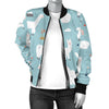 Alpaca Pattern Print Design 02 Women's Bomber Jacket