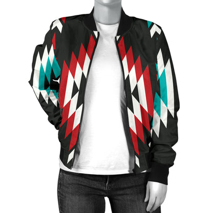 Native Pattern Print Design A08 Women's Bomber Jacket