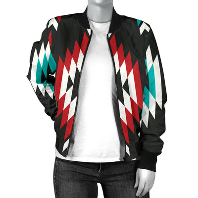 Native Pattern Print Design A08 Women's Bomber Jacket