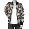 Butterfly Flower Pattern Print Design 07 Women's Bomber Jacket