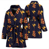 Heliconia Pattern Print Design HL06 Women Bathrobe