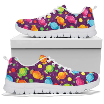 Candy Pattern Print Design CA05 Sneakers White Bottom Shoes