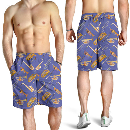 Trombone Pattern Print Design 02 Mens Shorts