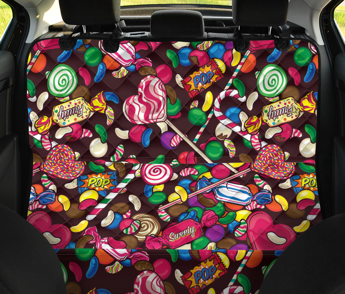 Candy Pattern Print Design CA02 Rear Dog  Seat Cover