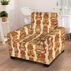 Tiki Orange Vertical Pattern Armchair Slipcover