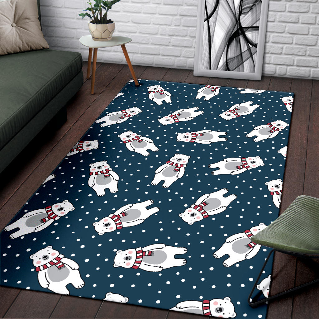 Polar Bear Pattern Print Design PB05 Area Rugs