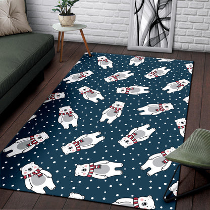 Polar Bear Pattern Print Design PB05 Area Rugs