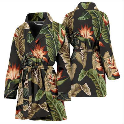 Tropical Flower Pattern Print Design TF014 Women Bathrobe