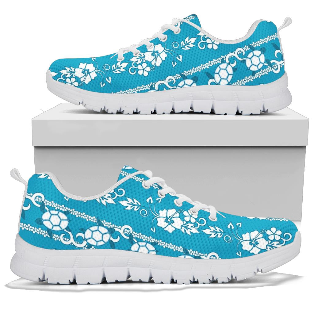 Hawaiian Themed Pattern Print Design H025 Sneakers White Bottom Shoes