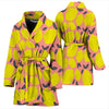 Lemon Pattern Print Design LM03 Women Bathrobe