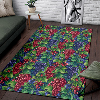 Grape Pattern Print Design GP02 Area Rugs