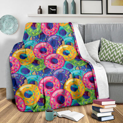 Donut Pattern Print Design DN010 Fleece Blanket