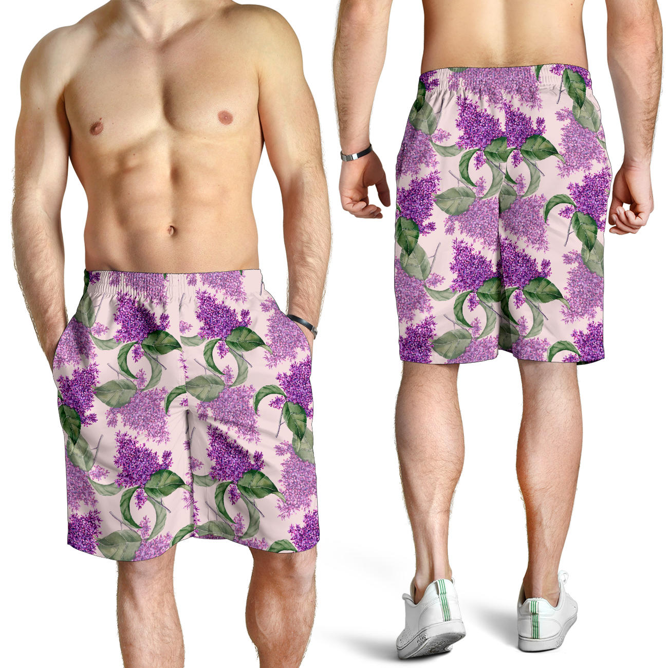 Lilac Pattern Print Design LI02 Mens Shorts