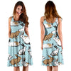 Rabbit Pattern Print Design RB018 Midi Dress