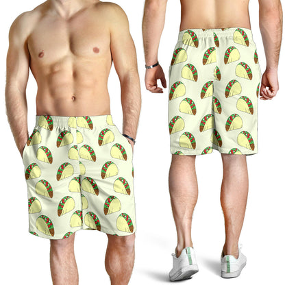 Taco Pattern Print Design TC05 Mens Shorts