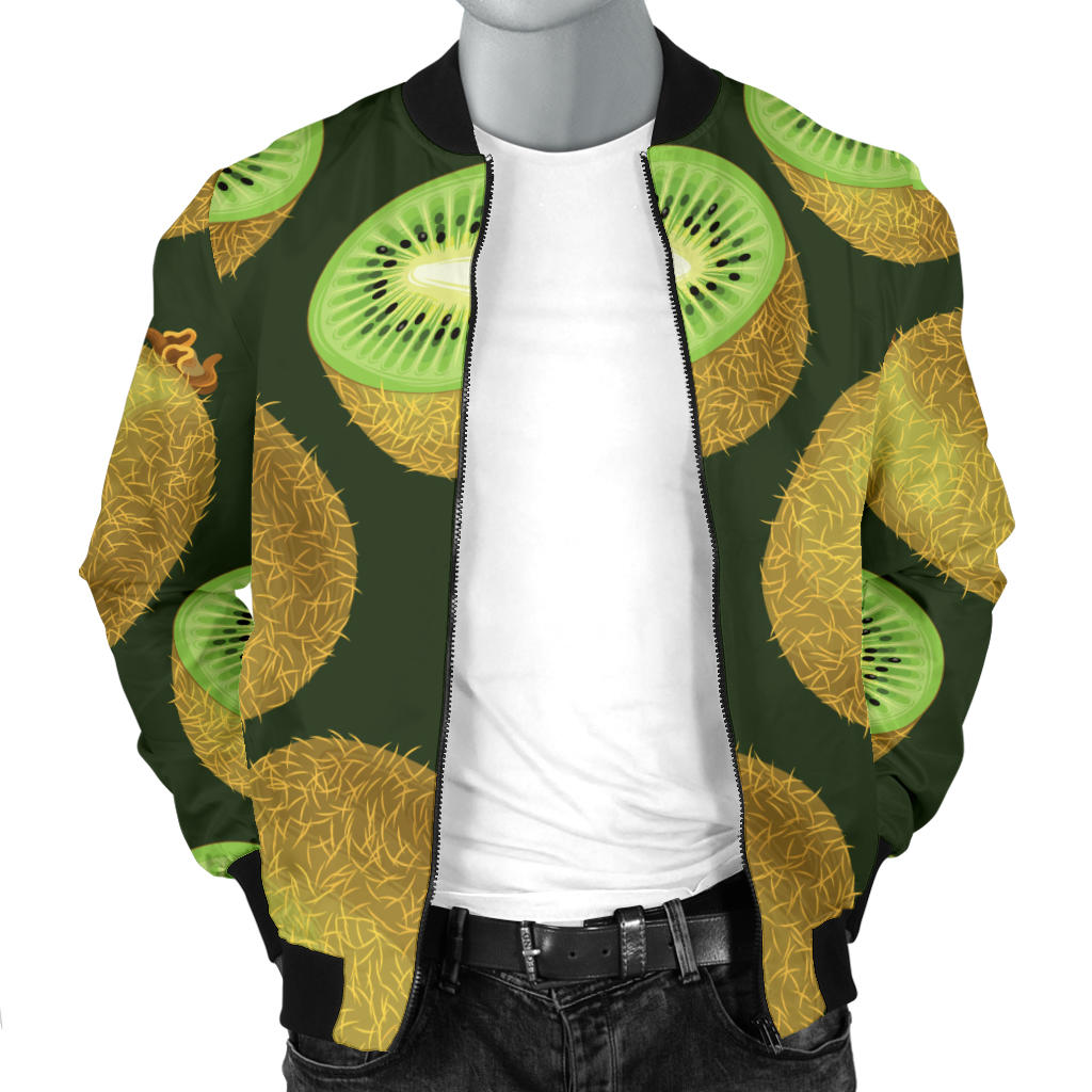 Kiwi Pattern Print Design KW04 Men Bomber Jacket