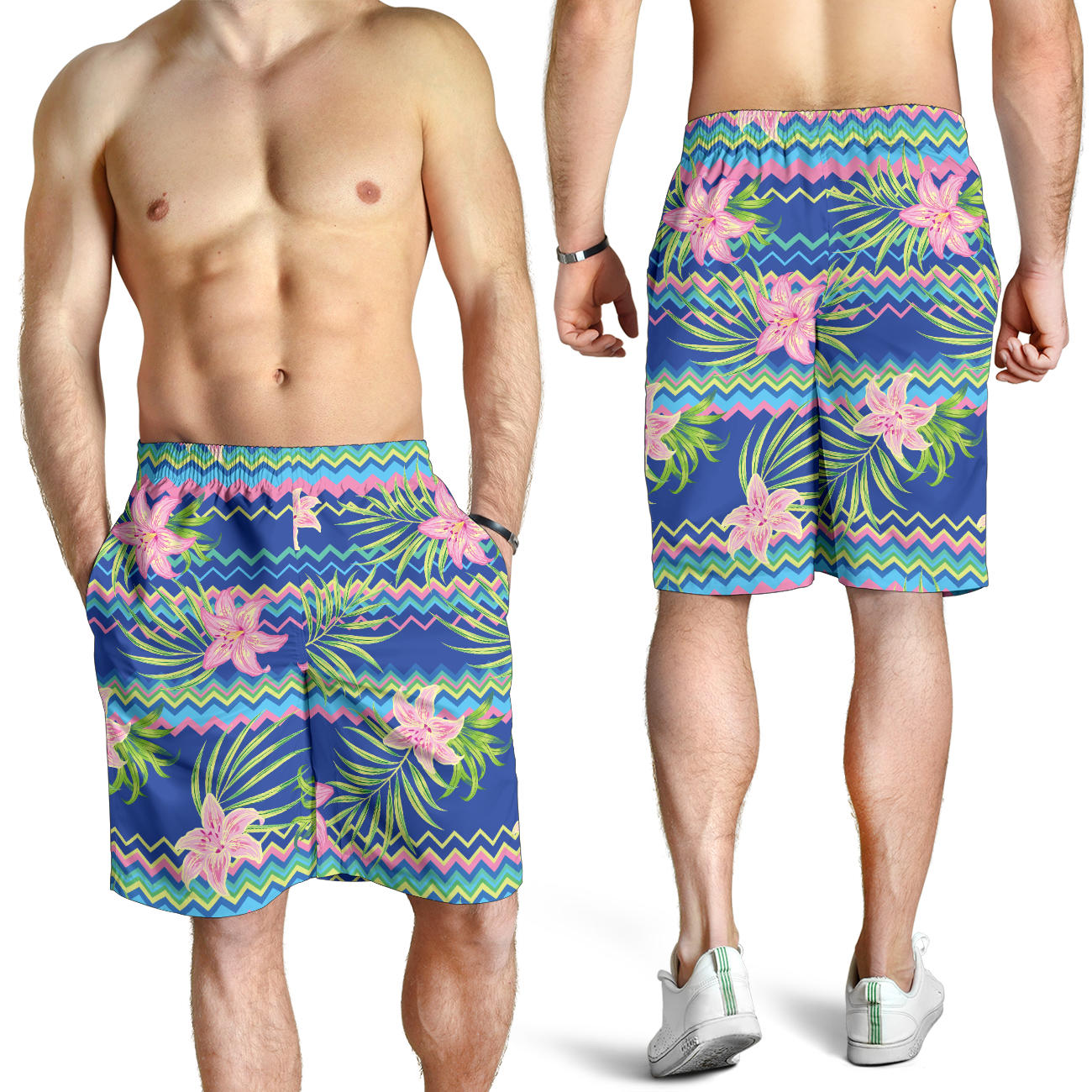 Lily Pattern Print Design LY015 Mens Shorts
