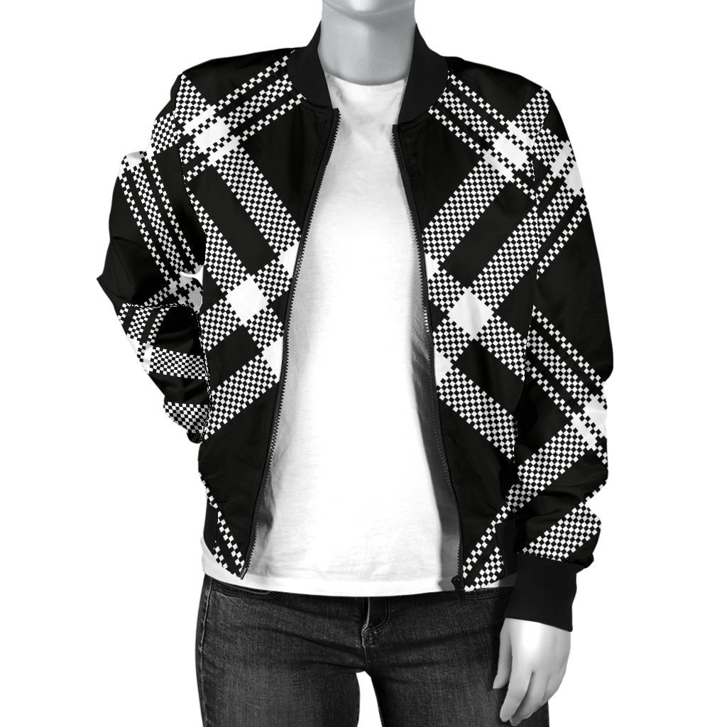 Madras Pattern Print Design 03 Women's Bomber Jacket
