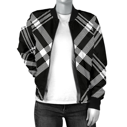 Madras Pattern Print Design 03 Women's Bomber Jacket