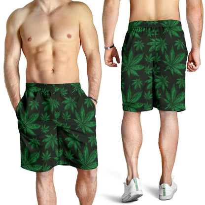 Pot Leaf Pattern Print Design A04 Mens Shorts