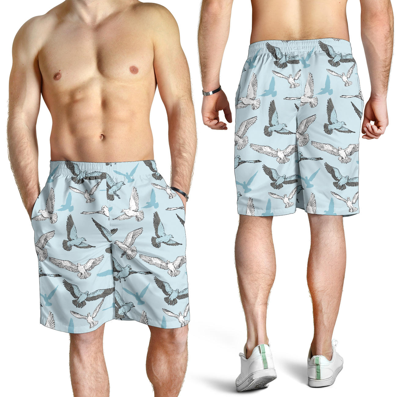 Pigeon Pattern Print Design 03 Mens Shorts