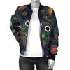 Owl Boho Style Pattern Print Design A04 Women's Bomber Jacket