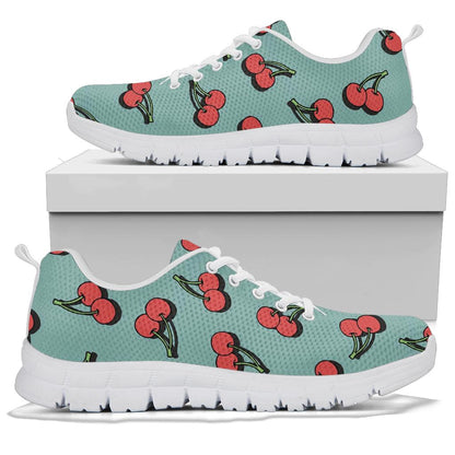Cherry Pattern Print Design CH03 Sneakers White Bottom Shoes