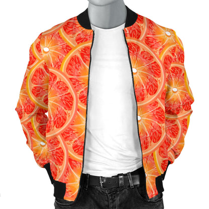 Grapefruit Pattern Print Design GF06 Men Bomber Jacket