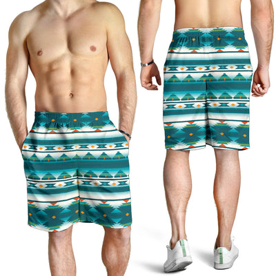 Blue Tribal Aztec Mens Shorts