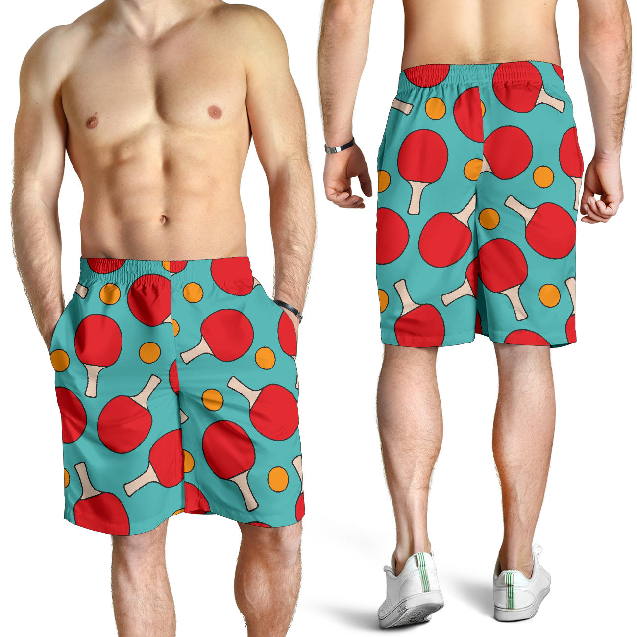 Ping Pong Pattern Print Design A01 Mens Shorts