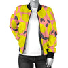 Lemon Pattern Print Design LM03 Women Bomber Jacket