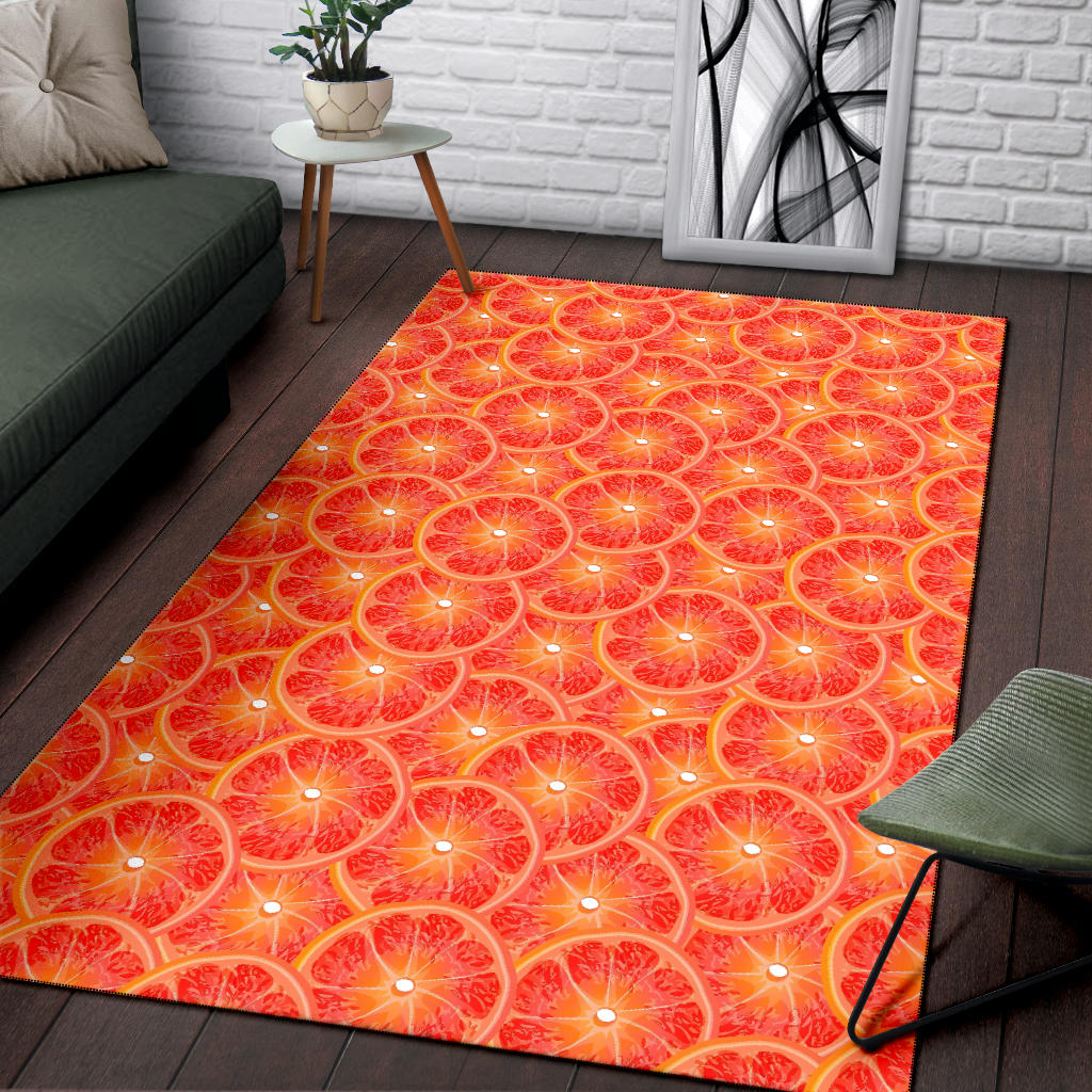 Grapefruit Pattern Print Design GF06 Area Rugs