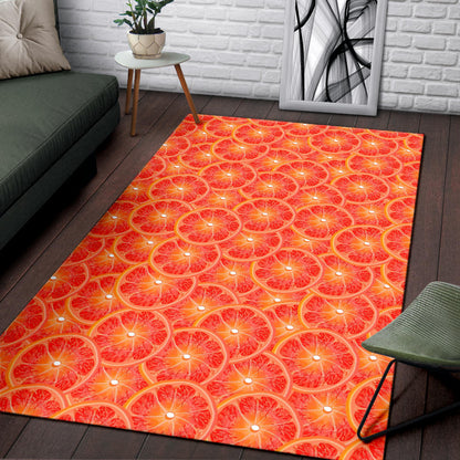 Grapefruit Pattern Print Design GF06 Area Rugs