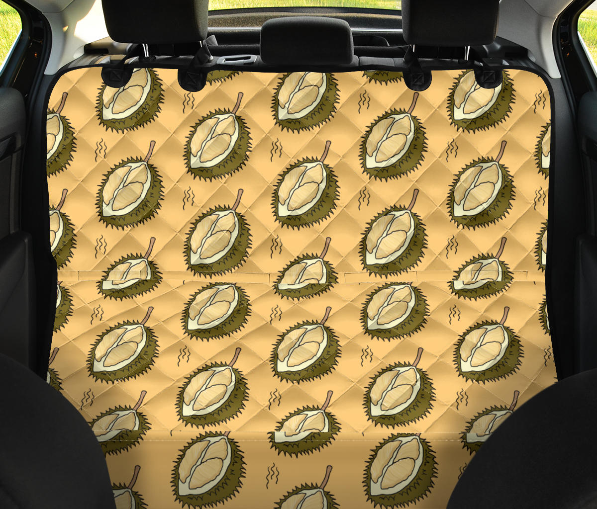 Durian Pattern Print Design DR02 Rear Dog  Seat Cover