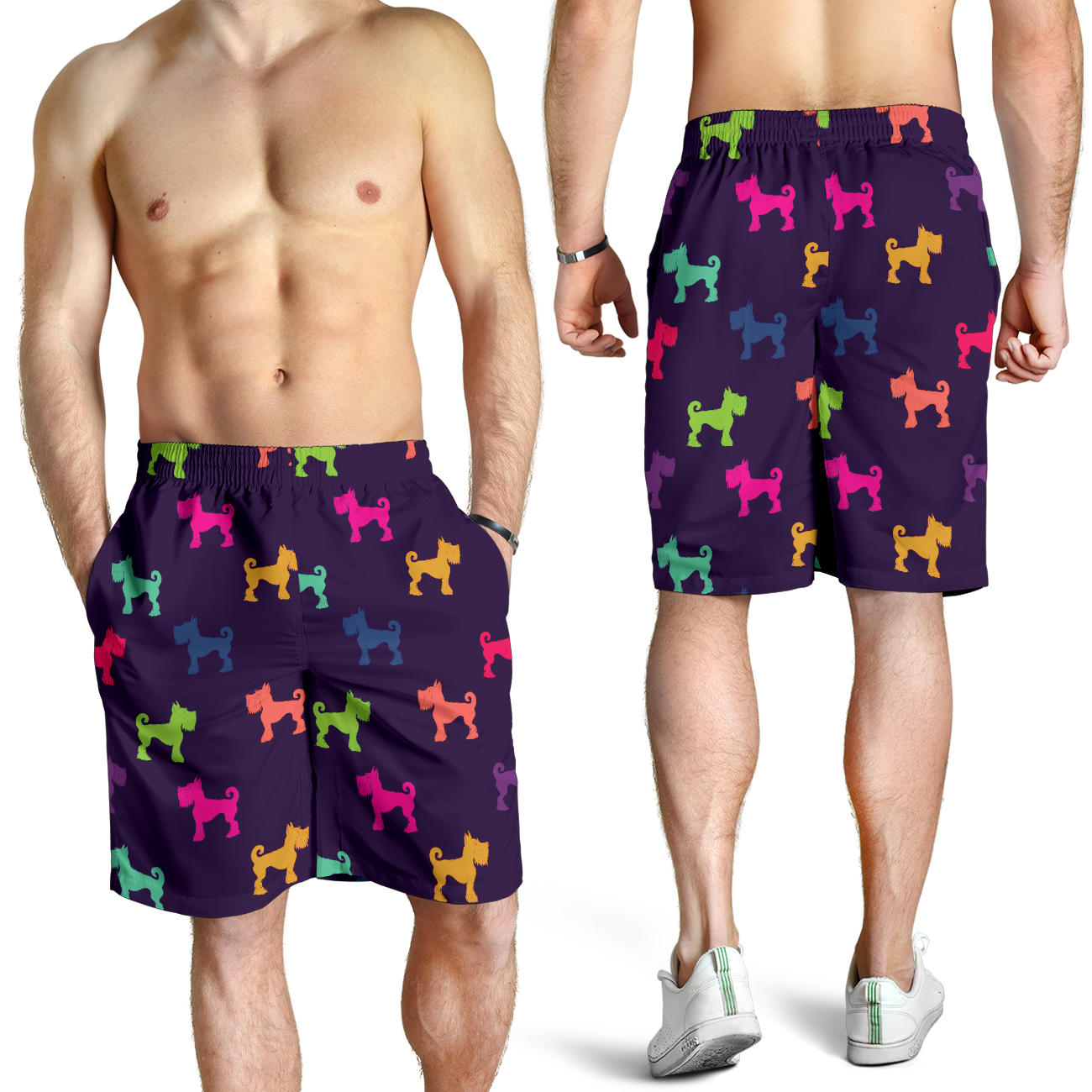 Schnauzers Pattern Print Design A05 Mens Shorts