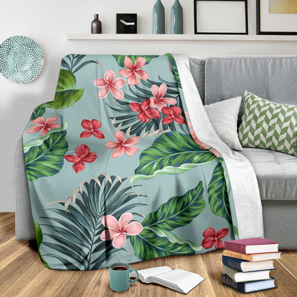 Plumeria Pattern Print Design PM027 Fleece Blanket