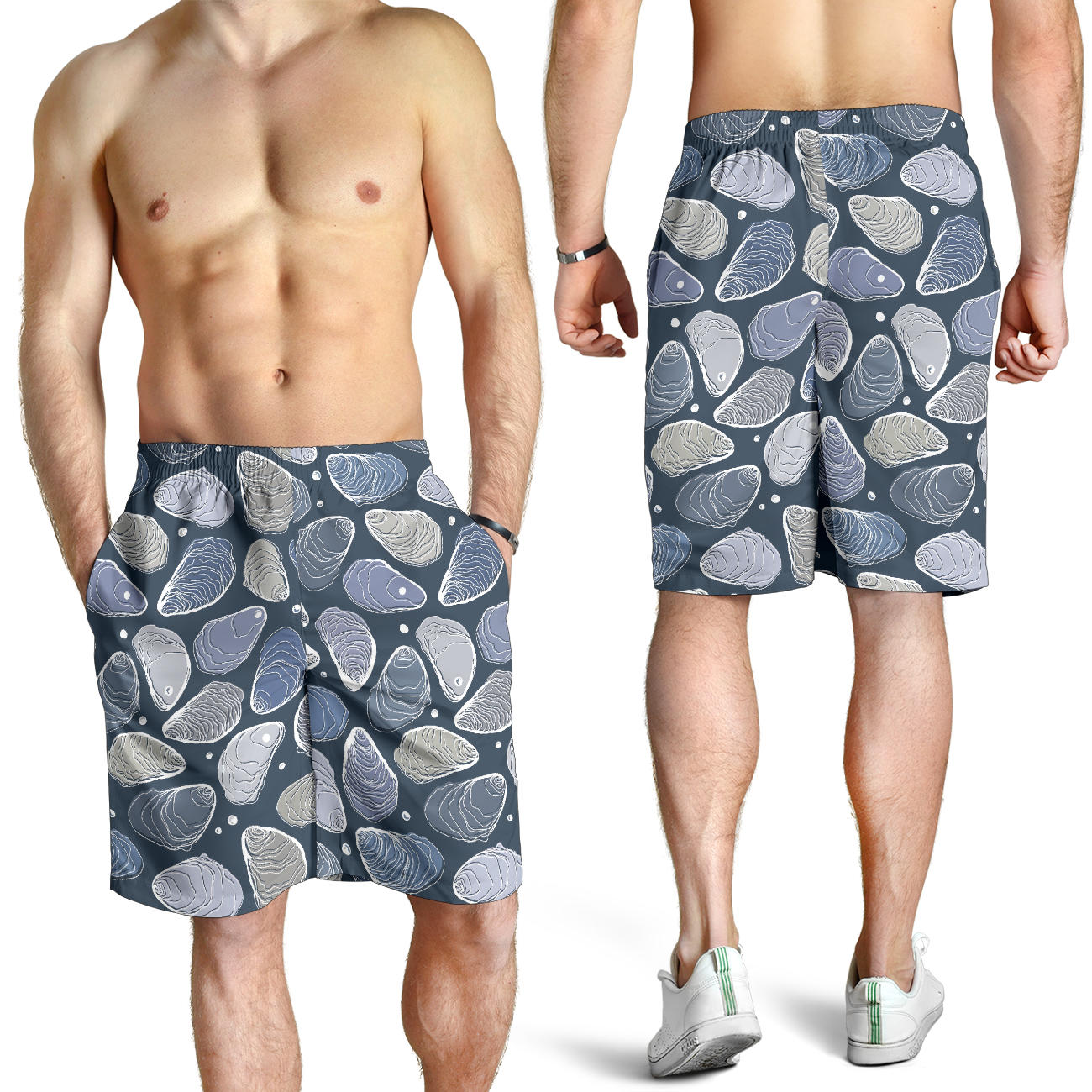 Oyster Pattern Print Design 02 Mens Shorts