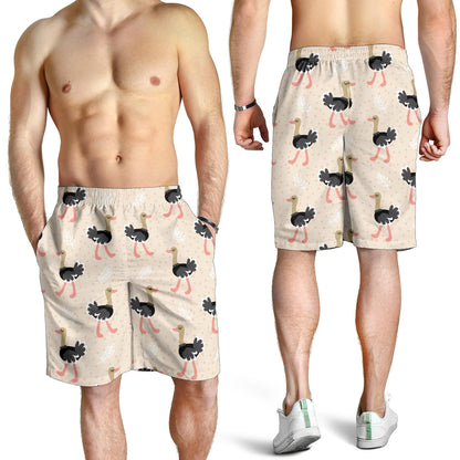 Ostrich Pattern Print Design 02 Mens Shorts