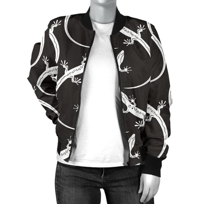 lizard Pattern Print Design 01 Women's Bomber Jacket