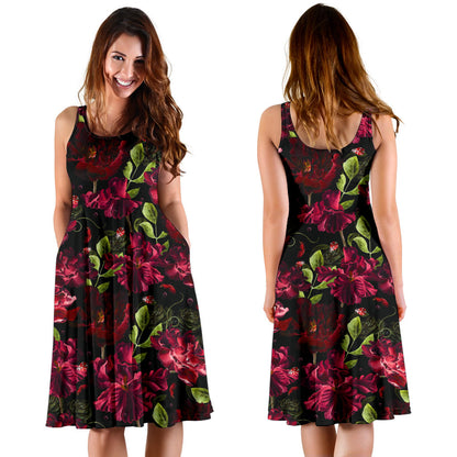 Iris Pattern Print Design IR03 Midi Dress
