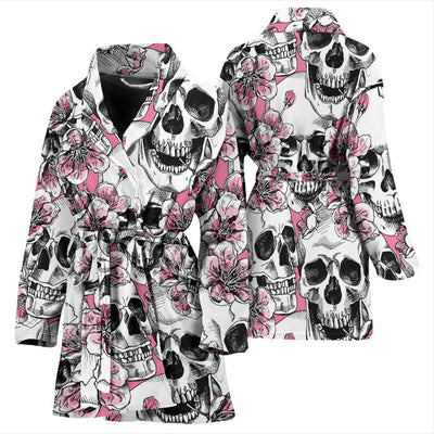 Cherry Blossom Pattern Print Design CB03 Women Bathrobe