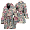 Peony Pattern Print Design PE05 Women Bathrobe