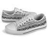 Draw Tribal Aztec White Bottom Low Top Shoes