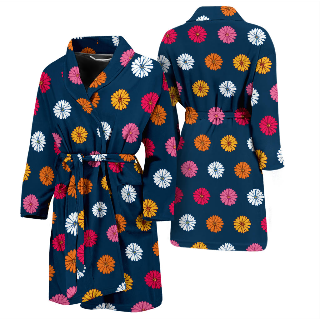 Gerberas Pattern Print Design GB06 Men Bathrobe